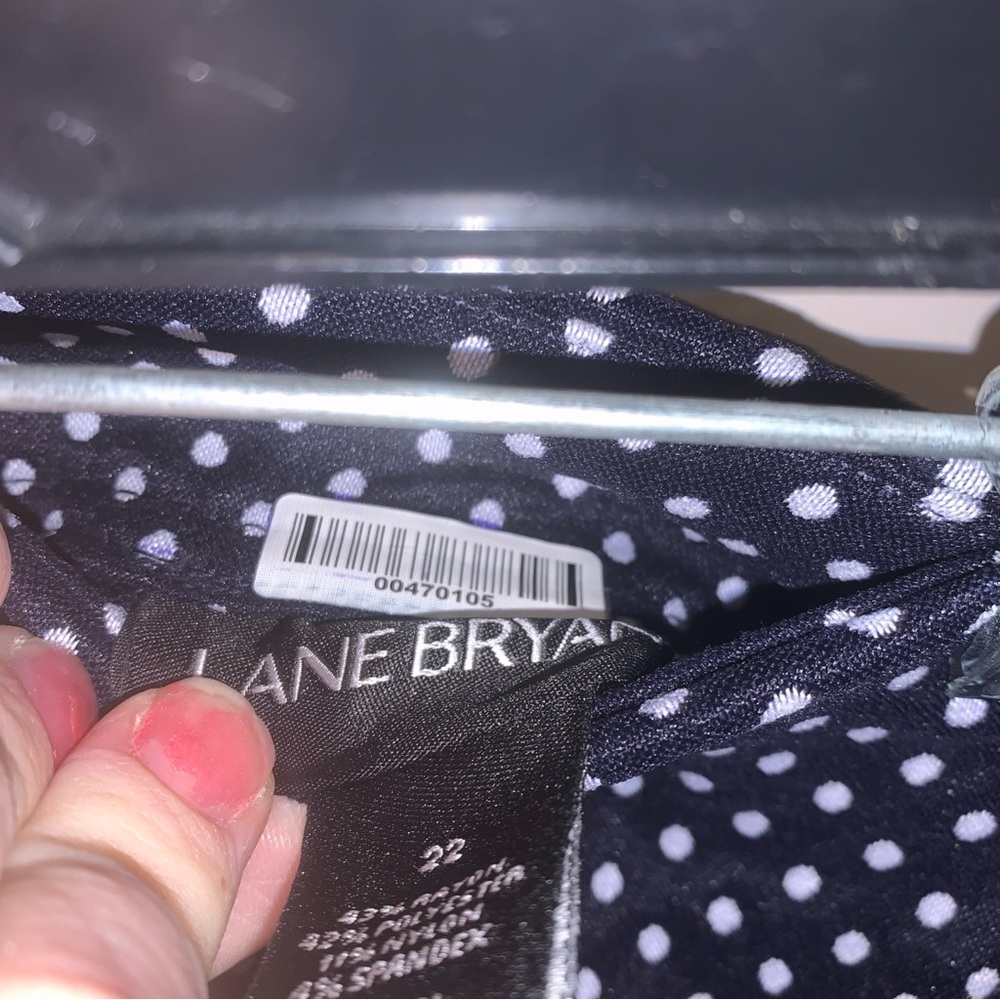Lane Bryant Women’s Blue Polka Dot Pencil Skirt Size 22 - Picture 3 of 5